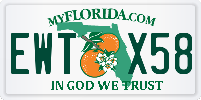 FL license plate EWTX58