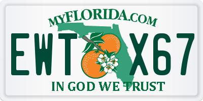 FL license plate EWTX67