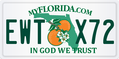 FL license plate EWTX72