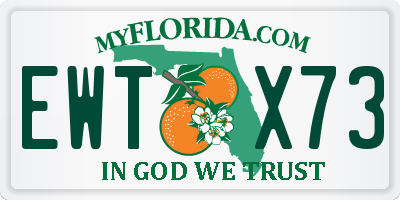 FL license plate EWTX73