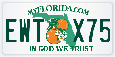 FL license plate EWTX75