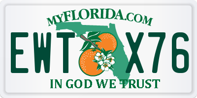 FL license plate EWTX76
