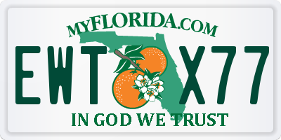 FL license plate EWTX77