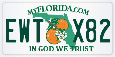 FL license plate EWTX82