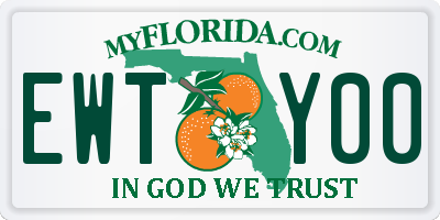 FL license plate EWTY00