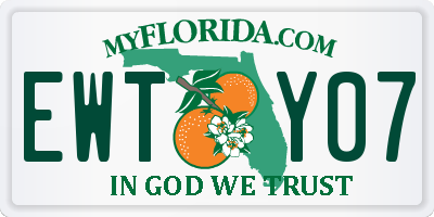 FL license plate EWTY07
