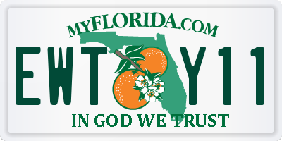 FL license plate EWTY11