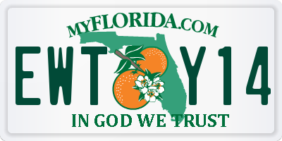 FL license plate EWTY14