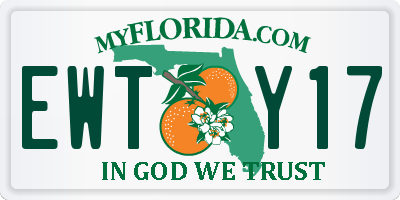FL license plate EWTY17