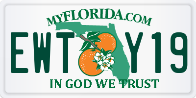 FL license plate EWTY19