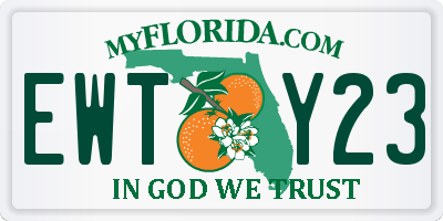 FL license plate EWTY23