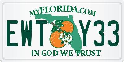 FL license plate EWTY33