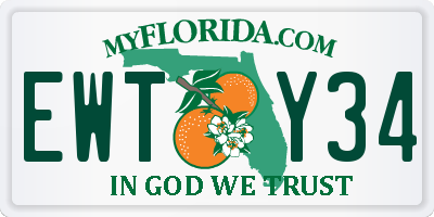 FL license plate EWTY34