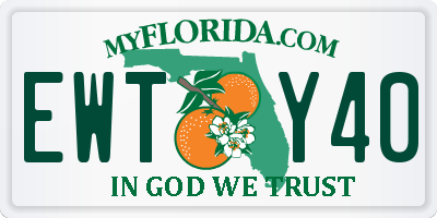 FL license plate EWTY40