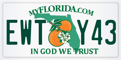 FL license plate EWTY43