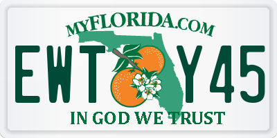 FL license plate EWTY45