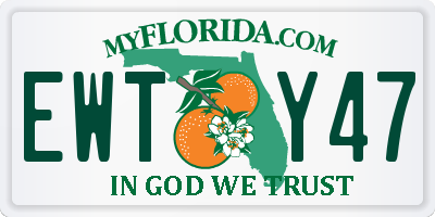 FL license plate EWTY47