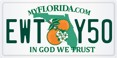 FL license plate EWTY50