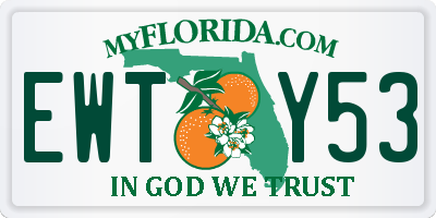 FL license plate EWTY53