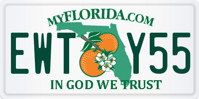 FL license plate EWTY55