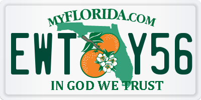 FL license plate EWTY56