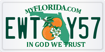 FL license plate EWTY57