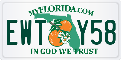 FL license plate EWTY58