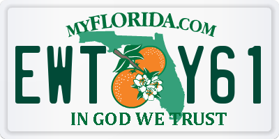 FL license plate EWTY61