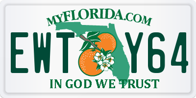 FL license plate EWTY64
