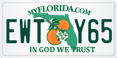FL license plate EWTY65