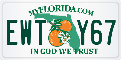 FL license plate EWTY67