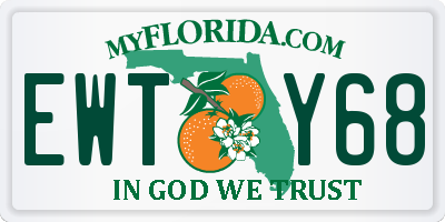 FL license plate EWTY68