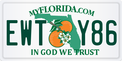 FL license plate EWTY86