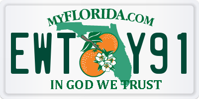 FL license plate EWTY91