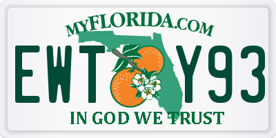 FL license plate EWTY93