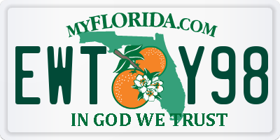 FL license plate EWTY98