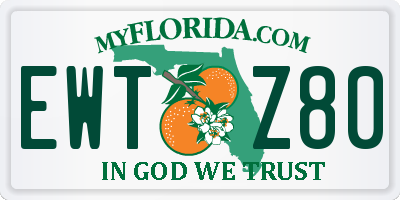 FL license plate EWTZ80