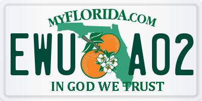 FL license plate EWUA02
