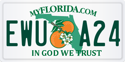 FL license plate EWUA24