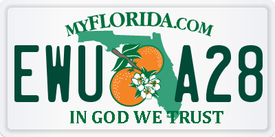 FL license plate EWUA28