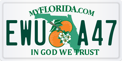 FL license plate EWUA47
