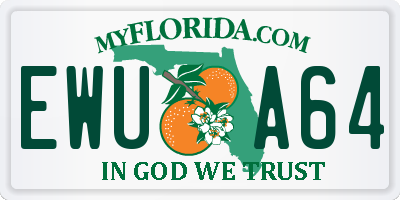 FL license plate EWUA64