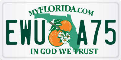 FL license plate EWUA75
