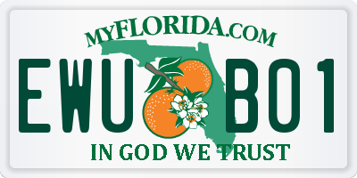 FL license plate EWUB01