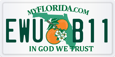 FL license plate EWUB11