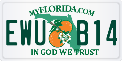FL license plate EWUB14