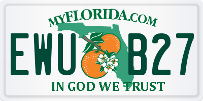 FL license plate EWUB27