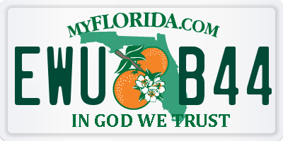 FL license plate EWUB44