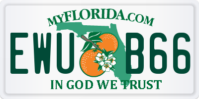 FL license plate EWUB66