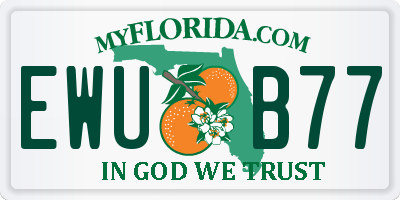 FL license plate EWUB77
